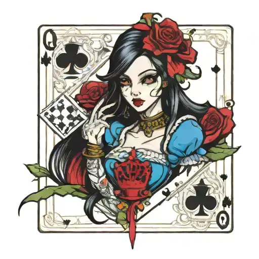Queen Playing Card Alice Madness Returns