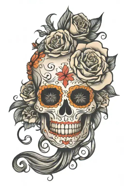 Realistic Sugar Skull