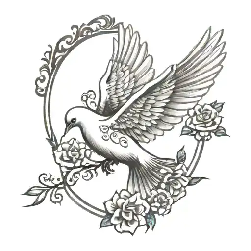 Dove And Underneath Says Never Look Back Always Look Forward