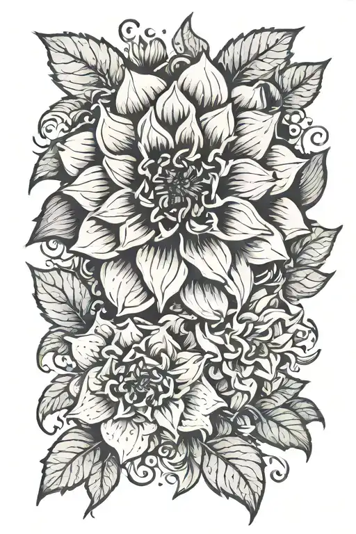 Black Dahlia Christine Flower