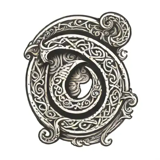 Horseshoe With Letter B 3D Representation