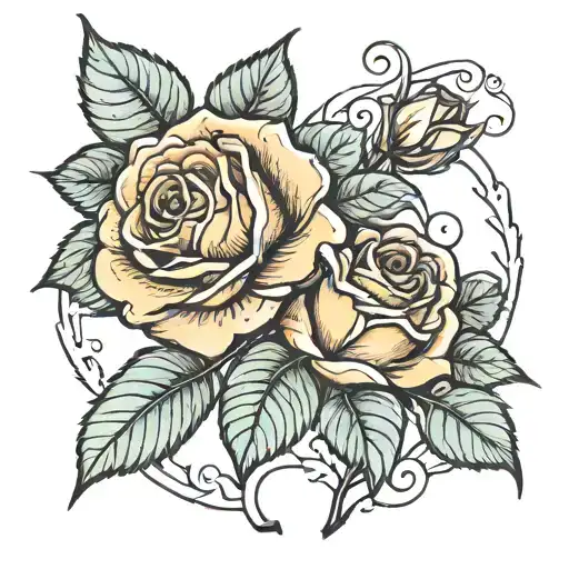 Roses With The Name Cookie Around The Rose