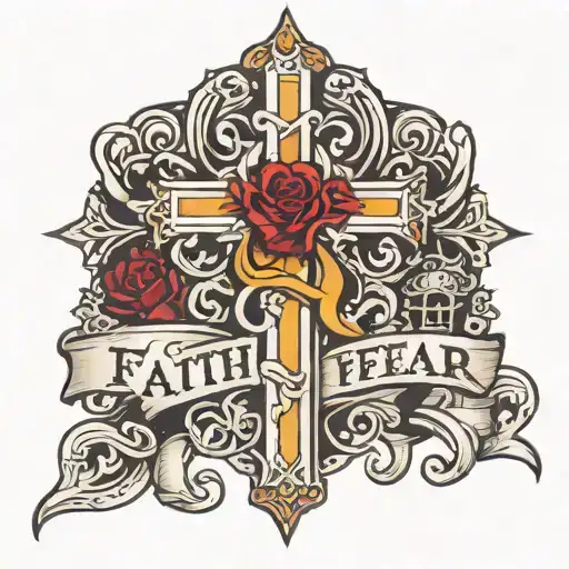 Faith Over Fear With A Cross