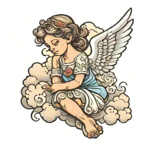 Angel And Cloud Background