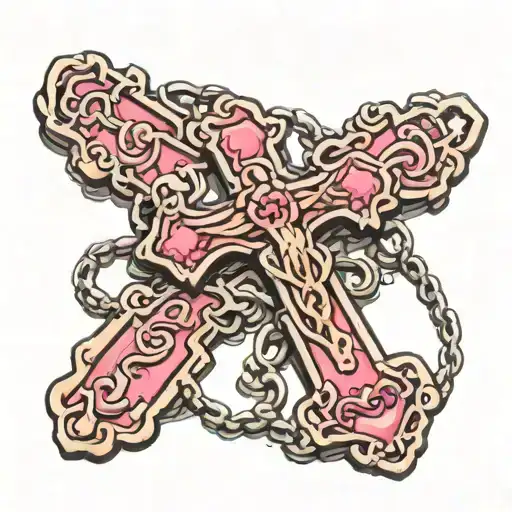 Pink Cross Rosary