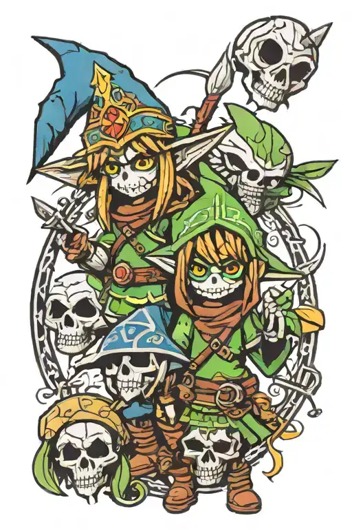 Legend Of Zelda Twilight Princess And Skull Kid Whistling