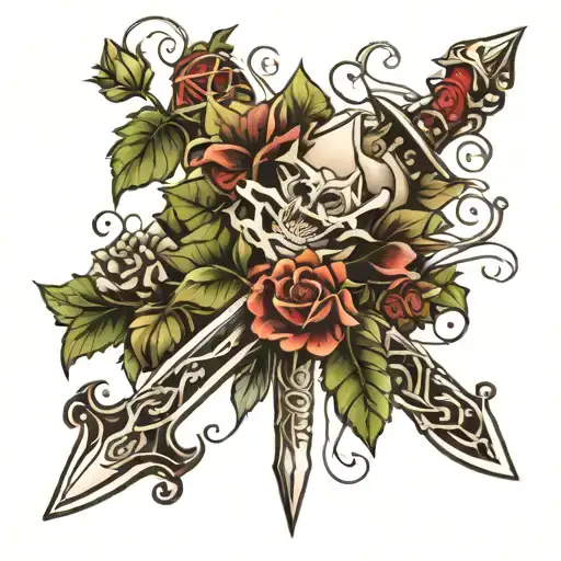 Dagger And Vines Wrapping