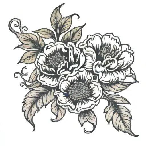 October And November Birth Flowers Intertwined