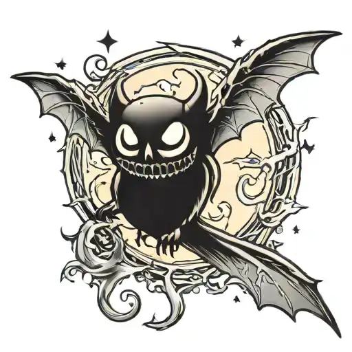 Moon Halloween Ghost Bat