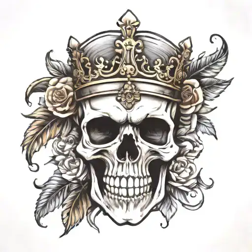 Skull And Crown Adorned