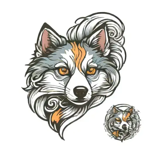 Japanese Spitz Dog Face