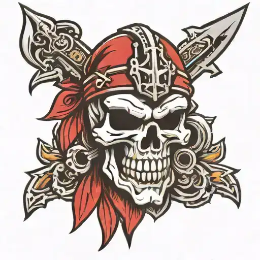 Raider Logo With Skull