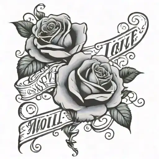 A Vine Winding With A Rose At The End With The Words I Will Love Myself Always And Forever