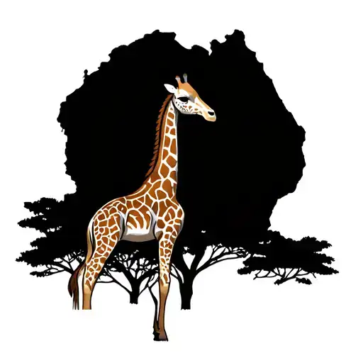 Africa Mountain Giraffe Girafe Men