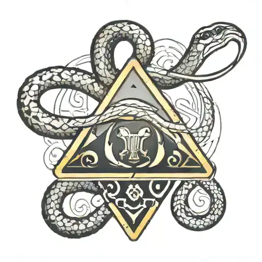 Black Mamba Snake Wrapped Triangle
