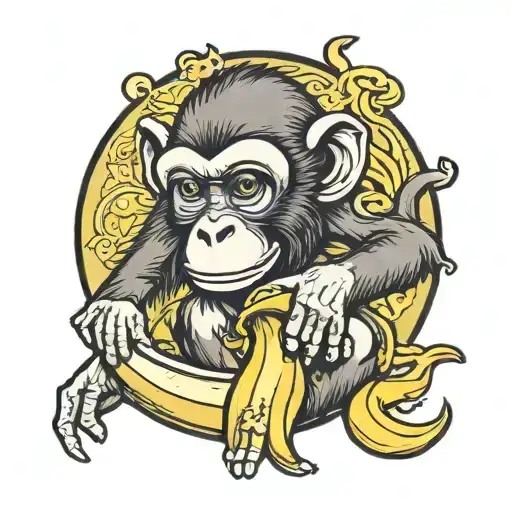 Monkey Eating Banana