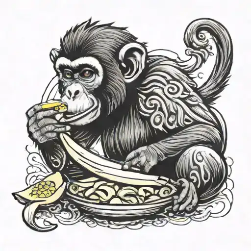 Monkey Eating Banana