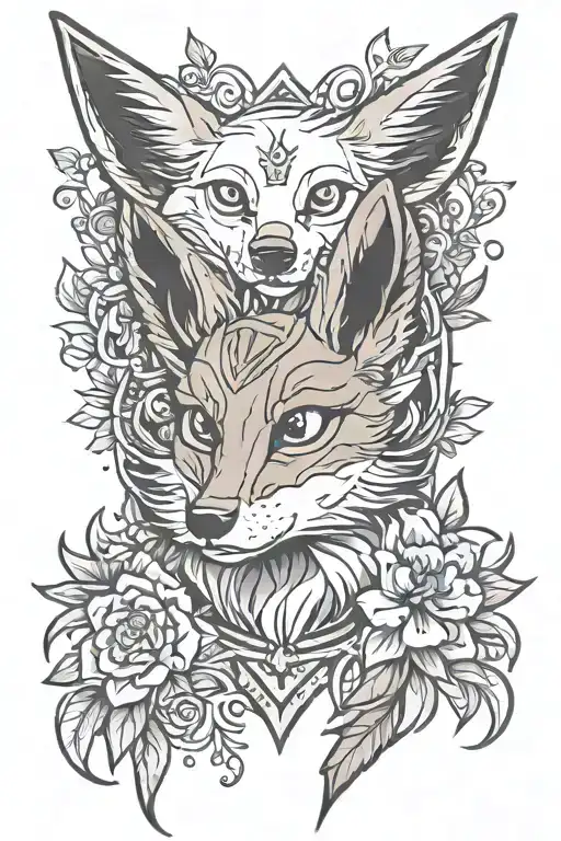 Fierce Eevee And A Wolf