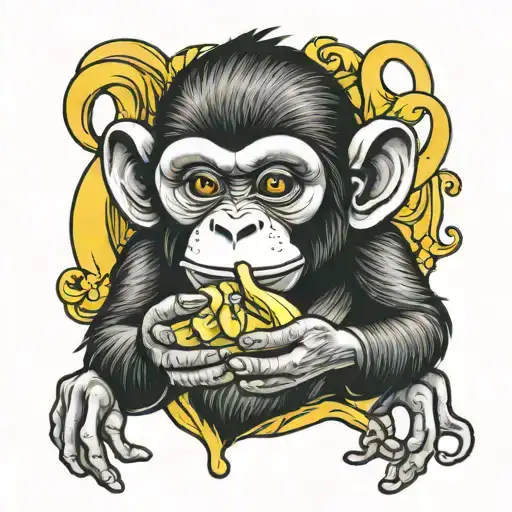 Monkey Eating Banana