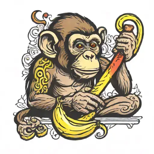 Monkey Eating Banana