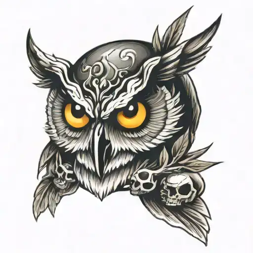 Owl And Skull