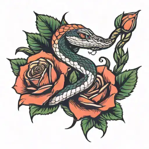 Roses And Snake