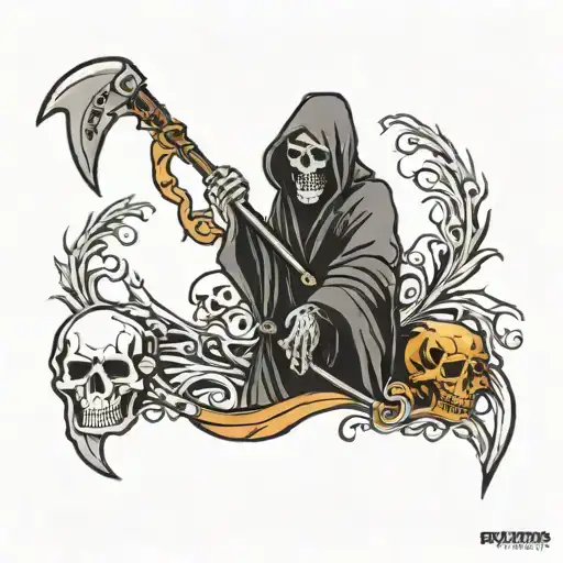 Grim Reaper Skull Candy Scythe