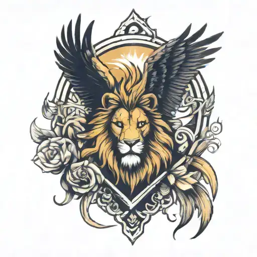 Lion And Eagle Design