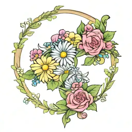 Daisy And Sweet Pea Wreath Made