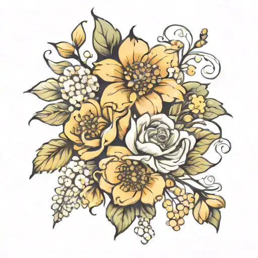 Birth Flower Bouquet November May And August Birth Flower