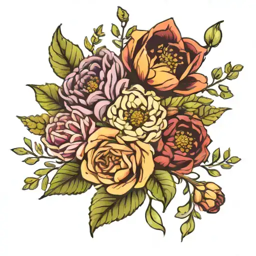 Birth Flower Bouquet November May And August