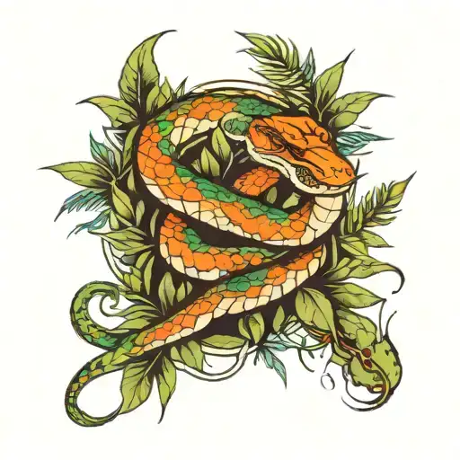 Snake In Jungle Filled