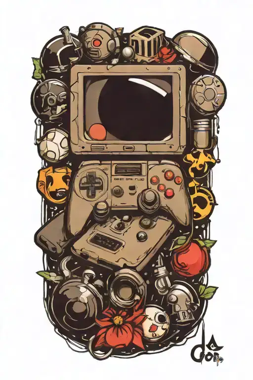 Incorporate Symbols Of Different Video Game Genres Into A Music-themed