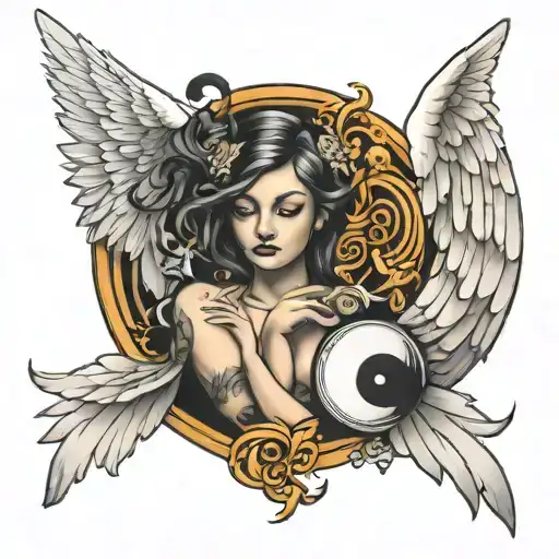 Angel In The Style Of Yin And Yang