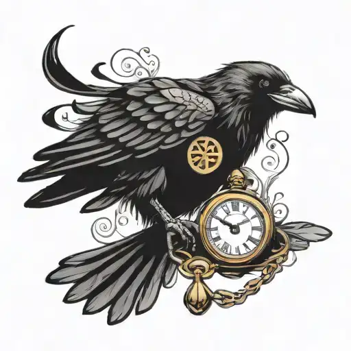 Crow Holding Pocket Watch
