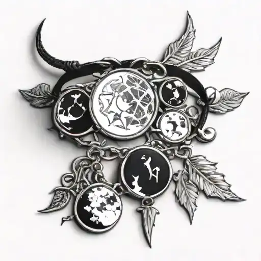 The Moon Phases As A Bracelet In A Wiccan Style