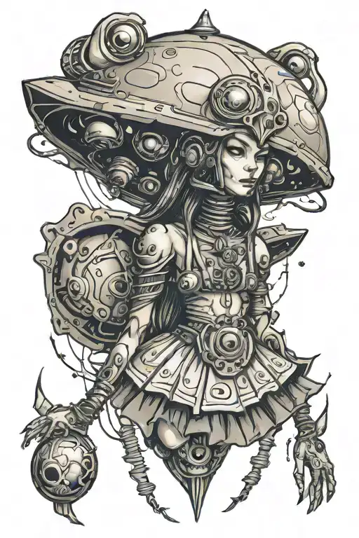 A Female Extraterrestrial And Her Skirt Is The Spaceship