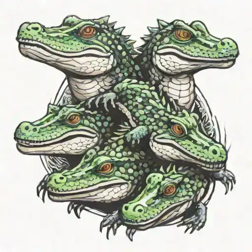 4 Baby Crocodiles Hatching