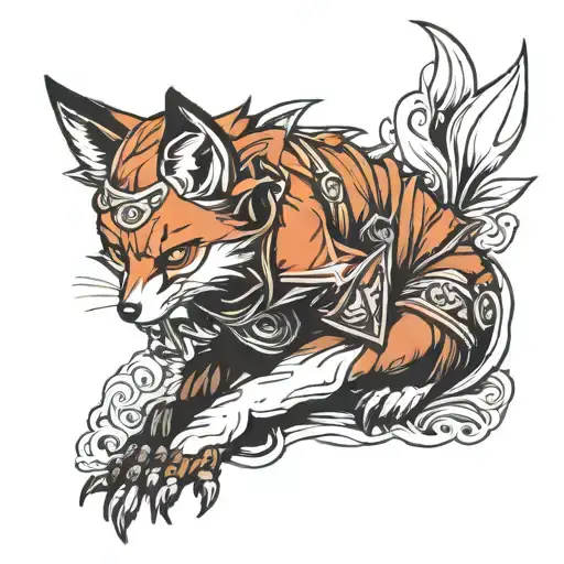 Ninja Fox Sitting