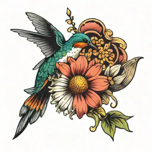 Daisy And Hummingbird