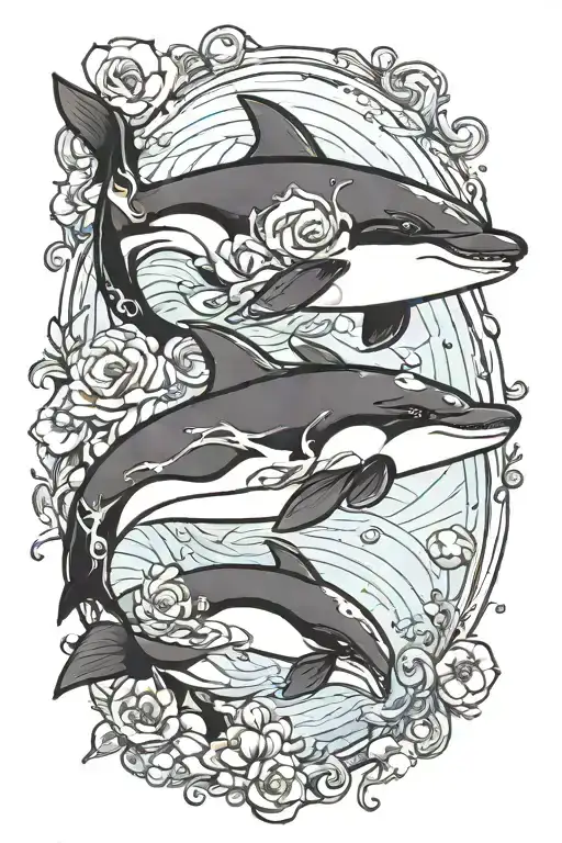 Pisces Baby Orca And Polar Bear Cub