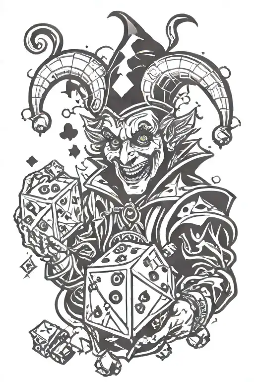 Jester Rolling Dice