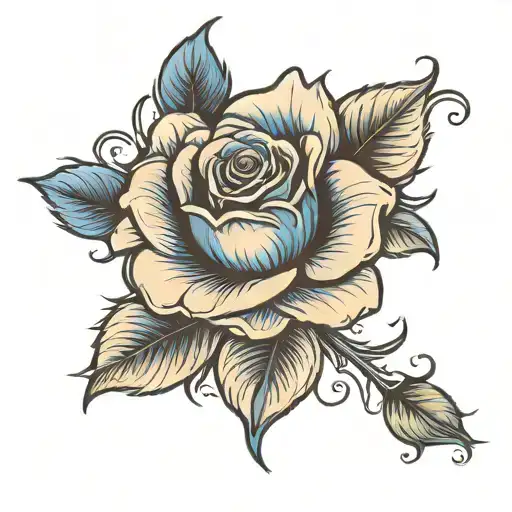 Blue Rose Forearm