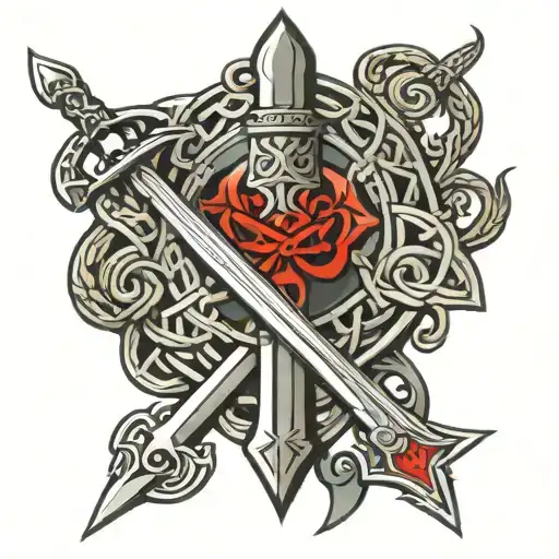 Celtic Knot Sword Intertwined