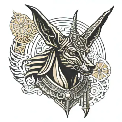 Anubis Good For Back Of Arm Black Work Only