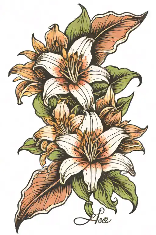 Lily Flower With Name