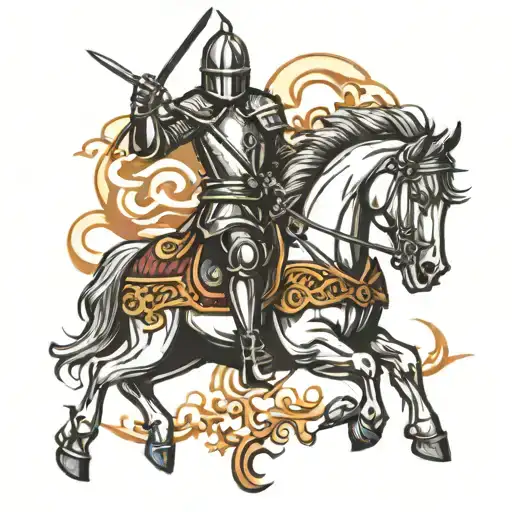 Knight Riding A Horse