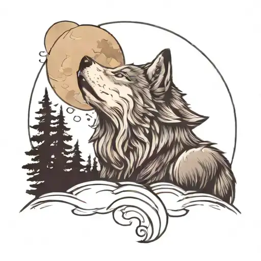 Wolf Howling At The Moon