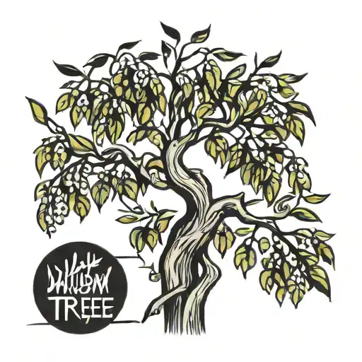 Willow Tree Branch With Word Willow Tree