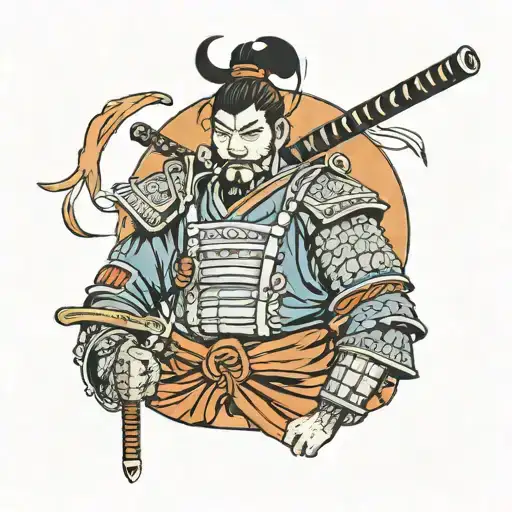 Samurai Warrior Holding